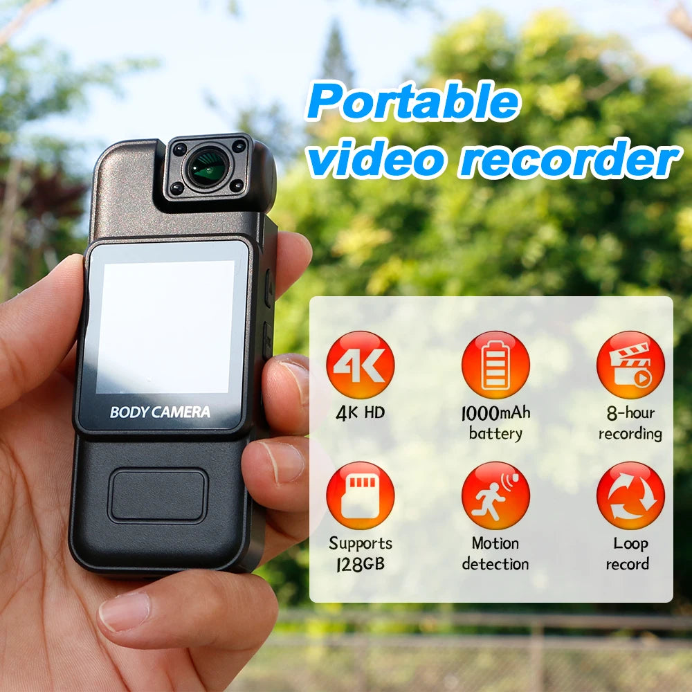 4K WiFi Mini Body Cam Recorder